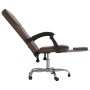 Silla de oficina reclinable cuero sintético marrón de vidaXL, Sillas de oficina - Ref: Foro24-349620, Precio: 89,99 €, Descue...