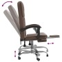 Silla de oficina reclinable cuero sintético marrón de vidaXL, Sillas de oficina - Ref: Foro24-349620, Precio: 89,99 €, Descue...