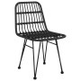 Garden chairs 2 units black synthetic rattan 48x62x84 cm by vidaXL, Garden chairs - Ref: Foro24-319429, Price: 133,06 €, Disc...