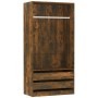 Smoked oak plywood cabinet 100x50x200 cm by vidaXL, Wardrobes - Ref: Foro24-815345, Price: 184,49 €, Discount: %