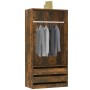 Smoked oak plywood cabinet 100x50x200 cm by vidaXL, Wardrobes - Ref: Foro24-815345, Price: 184,49 €, Discount: %