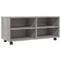 TV-Schrank mit Rollen aus grauem Sperrholz 90x35x35 cm von vidaXL, TV-Möbel - Ref: Foro24-815259, Preis: 64,72 €, Rabatt: %