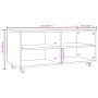 TV-Schrank mit Rollen aus grauem Sperrholz 90x35x35 cm von vidaXL, TV-Möbel - Ref: Foro24-815259, Preis: 64,72 €, Rabatt: %