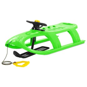 Green polypropylene sled with steering wheel102.5x40x23 cm by vidaXL, Sleighs - Ref: Foro24-93726, Price: 67,99 €, Discount: %