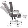 Silla de oficina reclinable cuero sintético gris de vidaXL, Sillas de oficina - Ref: Foro24-349719, Precio: 88,74 €, Descuent...