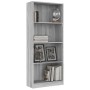 Estantería de 4 niveles contrachapada gris Sonoma 60x24x142 cm de vidaXL, Librerías y estanterías - Ref: Foro24-815430, Preci...