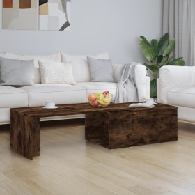 Mesa de centro madera contrachapada roble ahumado 150x50x35 cm de vidaXL, Mesas de centro - Ref: Foro24-815468, Precio: 67,45...