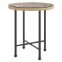 Mesa de comedor de vidrio templado y acero 50 cm de vidaXL, Mesas de jardín - Ref: Foro24-319432, Precio: 41,50 €, Descuento: %