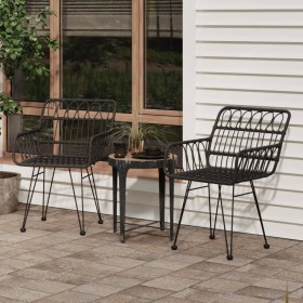 Garden chairs armrests 2 pcs PE rattan black 56x64x80 cm by vidaXL, Garden chairs - Ref: Foro24-319427, Price: 104,99 €, Disc...