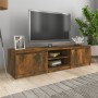 Smoked oak plywood TV cabinet 140x40x35.5cm by vidaXL, TV Furniture - Ref: Foro24-815357, Price: 89,02 €, Discount: %