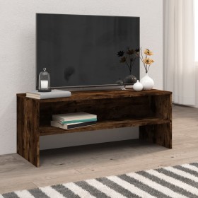 Smoked oak plywood TV cabinet 100x40x40 cm by vidaXL, TV Furniture - Ref: Foro24-815231, Price: 47,09 €, Discount: %