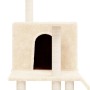 Rascador para gatos con postes de sisal crema 109 cm de vidaXL, Mobiliario para gatos - Ref: Foro24-171669, Precio: 43,04 €, ...