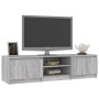 Sonoma gray plywood TV cabinet 140x40x35.5 cm by vidaXL, TV Furniture - Ref: Foro24-815358, Price: 100,85 €, Discount: %