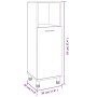 Badezimmerschrank Sperrholz Eiche braun 30x30x95 cm von vidaXL, Badezimmermöbel - Ref: Foro24-815608, Preis: 61,15 €, Rabatt: %