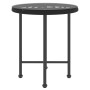 Mesa de comedor de vidrio templado y acero negro Ø50 cm de vidaXL, Mesas de jardín - Ref: Foro24-319433, Precio: 47,64 €, Des...