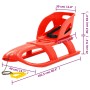 Sled with red polypropylene seat 102.5x40x23 cm by vidaXL, Sleighs - Ref: Foro24-93722, Price: 75,99 €, Discount: %