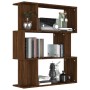 Oak brown plywood shelving/screen 80x24x96 cm by vidaXL, Bookcases and shelves - Ref: Foro24-815245, Price: 50,44 €, Discount: %