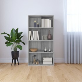 Estantería/Aparador madera contrachapada gris 66x30x130 cm de vidaXL, Librerías y estanterías - Ref: Foro24-815250, Precio: 8...