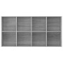 Gray plywood shelving/sideboard 66x30x130 cm by vidaXL, Bookcases and shelves - Ref: Foro24-815250, Price: 84,63 €, Discount: %