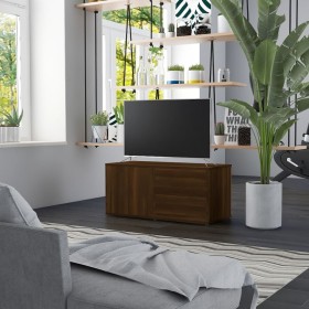 Brown oak plywood TV cabinet 80x34x36 cm by vidaXL, TV Furniture - Ref: Foro24-815497, Price: 57,99 €, Discount: %