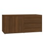 Brown oak plywood TV cabinet 80x34x36 cm by vidaXL, TV Furniture - Ref: Foro24-815497, Price: 57,33 €, Discount: %