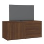 Brown oak plywood TV cabinet 80x34x36 cm by vidaXL, TV Furniture - Ref: Foro24-815497, Price: 57,33 €, Discount: %