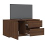 Brown oak plywood TV cabinet 80x34x36 cm by vidaXL, TV Furniture - Ref: Foro24-815497, Price: 57,33 €, Discount: %