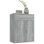 Aparador de madera contrachapada gris Sonoma 60x30x75 cm de vidaXL, Aparadores - Ref: Foro24-815376, Precio: 71,14 €, Descuen...