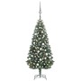 Frosted Christmas tree with lights, balls and pine cones 180 cm by vidaXL, Christmas trees - Ref: Foro24-3077896, Price: 85,0...