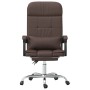 Silla de oficina reclinable masaje cuero sintético marrón de vidaXL, Sillas de oficina - Ref: Foro24-349708, Precio: 93,93 €,...