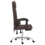 Silla de oficina reclinable masaje cuero sintético marrón de vidaXL, Sillas de oficina - Ref: Foro24-349708, Precio: 93,93 €,...