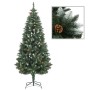 Frosted Christmas tree with lights, balls and pine cones 180 cm by vidaXL, Christmas trees - Ref: Foro24-3077896, Price: 85,0...