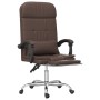 Silla de oficina reclinable masaje cuero sintético marrón de vidaXL, Sillas de oficina - Ref: Foro24-349708, Precio: 93,93 €,...