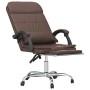 Silla de oficina reclinable masaje cuero sintético marrón de vidaXL, Sillas de oficina - Ref: Foro24-349708, Precio: 93,93 €,...