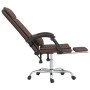 Silla de oficina reclinable masaje cuero sintético marrón de vidaXL, Sillas de oficina - Ref: Foro24-349708, Precio: 93,93 €,...