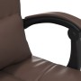 Silla de oficina reclinable masaje cuero sintético marrón de vidaXL, Sillas de oficina - Ref: Foro24-349708, Precio: 93,93 €,...