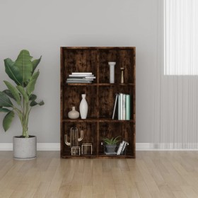 Smoked oak plywood shelf/sideboard 66x30x98 cm by vidaXL, Bookcases and shelves - Ref: Foro24-815294, Price: 70,99 €, Discoun...