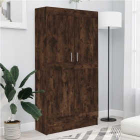 Bücherschrank aus geräuchertem Eichensperrholz, 82,5 x 30,5 x 150 cm von vidaXL, Bücherregale und Regale - Ref: Foro24-815612...