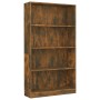 4-level smoked oak wood shelf 80x24x142 cm by vidaXL, Bookcases and shelves - Ref: Foro24-815390, Price: 68,64 €, Discount: %