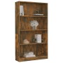 4-level smoked oak wood shelf 80x24x142 cm by vidaXL, Bookcases and shelves - Ref: Foro24-815390, Price: 68,64 €, Discount: %