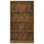 4-level smoked oak wood shelf 80x24x142 cm by vidaXL, Bookcases and shelves - Ref: Foro24-815390, Price: 68,64 €, Discount: %