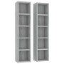 CD shelf 2 units gray Sonoma wood 21x16x93.5 cm by vidaXL, CD and DVD storage - Ref: Foro24-815319, Price: 41,64 €, Discount: %