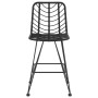 Kitchen stools 2 pcs PE rattan and black steel 45x56x103.5 cm by vidaXL, Garden chairs - Ref: Foro24-319431, Price: 183,70 €,...