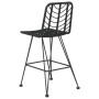 Kitchen stools 2 pcs PE rattan and black steel 45x56x103.5 cm by vidaXL, Garden chairs - Ref: Foro24-319431, Price: 183,70 €,...