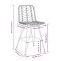 Kitchen stools 2 pcs PE rattan and black steel 45x56x103.5 cm by vidaXL, Garden chairs - Ref: Foro24-319431, Price: 183,70 €,...