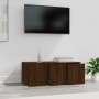 Oak brown plywood TV cabinet 80x34x30 cm by vidaXL, TV Furniture - Ref: Foro24-815500, Price: 73,42 €, Discount: %