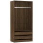 Armario madera contrachapada marrón roble 100x50x200 cm de vidaXL, Armarios roperos - Ref: Foro24-815347, Precio: 182,40 €, D...