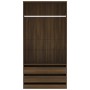 Armario madera contrachapada marrón roble 100x50x200 cm de vidaXL, Armarios roperos - Ref: Foro24-815347, Precio: 182,40 €, D...