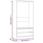 Eichenbrauner Sperrholzschrank 100x50x200 cm von vidaXL, Kleiderschränke - Ref: Foro24-815347, Preis: 174,13 €, Rabatt: %