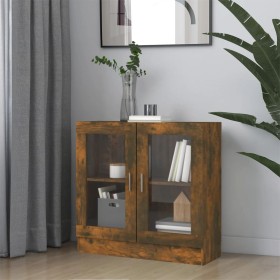 Smoked oak plywood showcase 82.5x30.5x80 cm by vidaXL, Bookcases and shelves - Ref: Foro24-815615, Price: 73,66 €, Discount: %